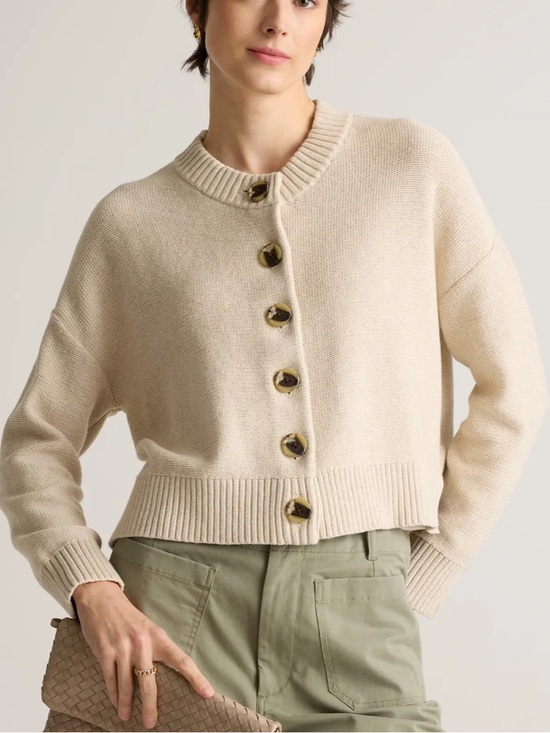 Quince Sweaters - Quince 100% Organic Cotton Cropped Cardigan
